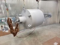 Heavy industrial component finished with a high-performance protective coating by Leone’s Custom Coatings. This image features an industrial hydraulic power unit finished with a high-performance protective coating by Leone’s Custom Coatings in Traverse City, Michigan. The durable industrial coating enhances corrosion resistance, longevity, and visibility while maintaining precise tolerances for complex mechanical components. Leone’s Custom Coatings specializes in industrial coating solutions for hydraulic systems, machinery, and heavy equipment, delivering reliable finishes designed for demanding operating environments.