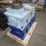 Industrial gearbox housing coated for durability and corrosion resistance by Leone’s Custom Coatings. Industrial gearbox housing finished with a durable white protective coating by Leone’s Custom Coatings in Traverse City, Michigan.